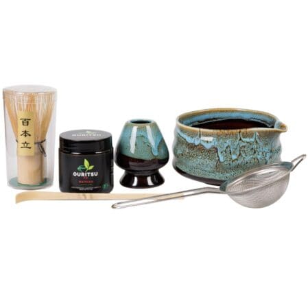Nami Tradycyjny Zestaw do Matcha - Matcha 30g + Chasen + Chashaku + Matchawan + Podstawka + Sitko